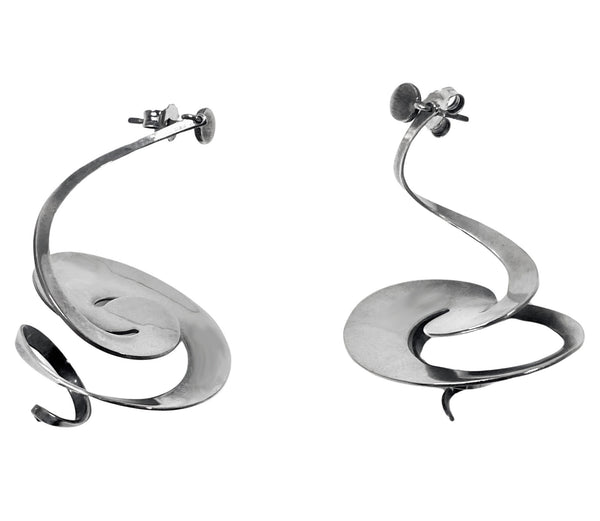 Georg Jensen Vivianna Torun Bülow-Hübe Sterling Silver Earrings, No 369