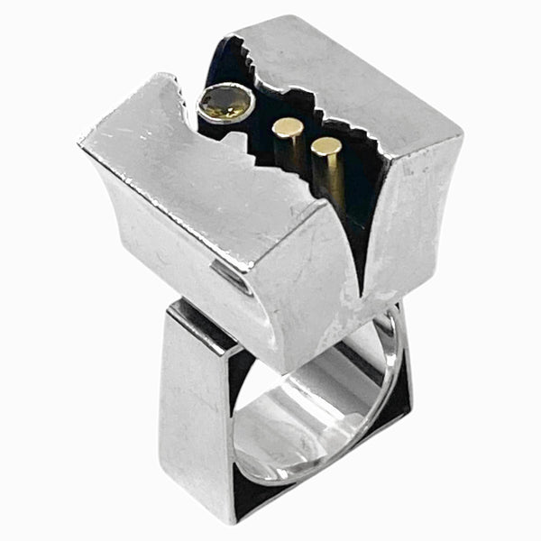 Walter Schluep Sterling silver 18K Gold Ring