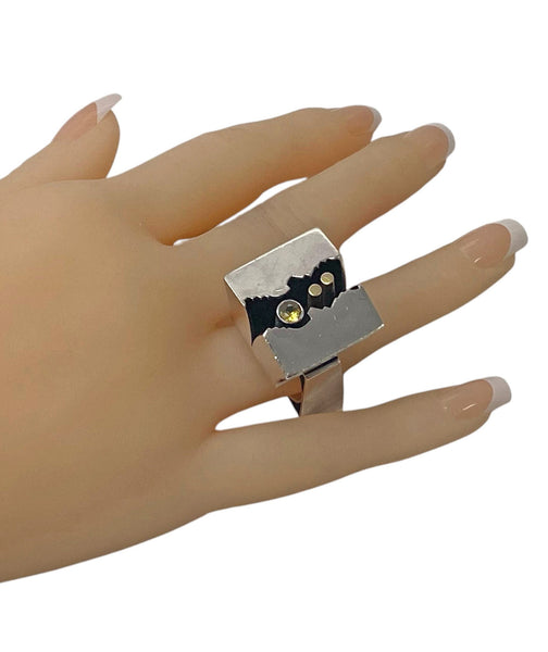 Walter Schluep Sterling silver 18K Gold Ring