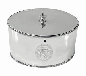 Hester Bateman Georgian Silver Tea Caddy London 1786.