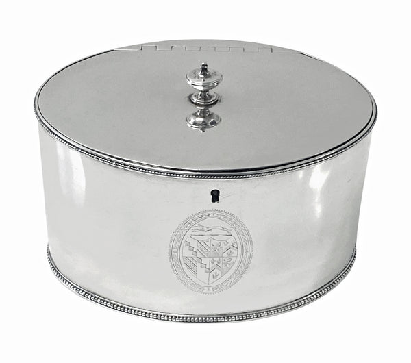 Hester Bateman Georgian Silver Tea Caddy London 1786.