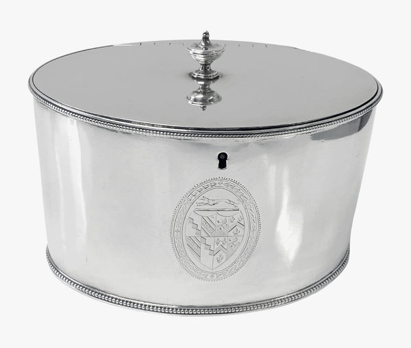 Hester Bateman Georgian Silver Tea Caddy London 1786.