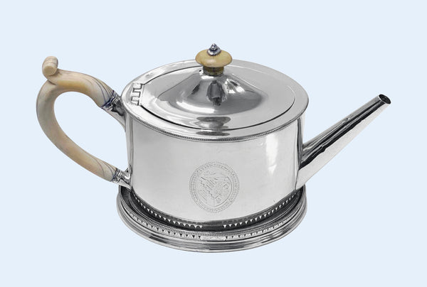 Hester Bateman Georgian Silver Teapot and stand London 1788