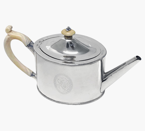 Hester Bateman Georgian Silver Teapot and stand London 1788