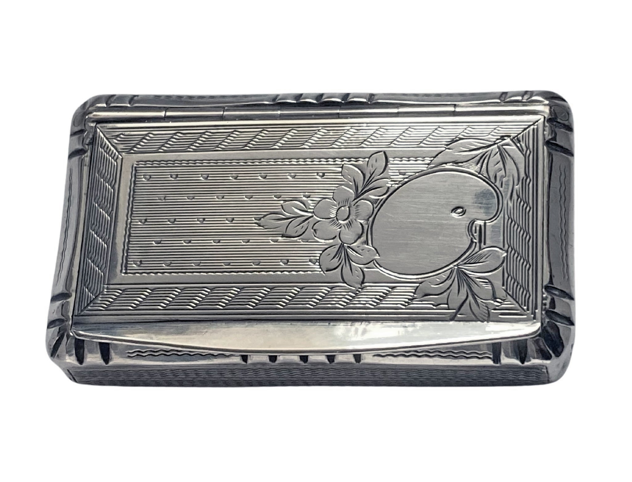 Antique French Silver Artist Palette Box Paris C.1890 Adolphe Frontin