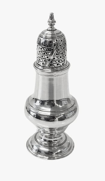 Georgian Silver Pepper Caster London 1768 Jabez Daniell and James Minz.