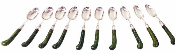 English Antique Silver dessert lunch fruit set London 1878 Geo Adams