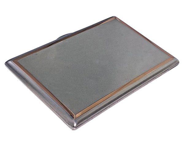 Sterling Silver and Gold Cigarette or Card Case London, 1960 Padgett and Braham