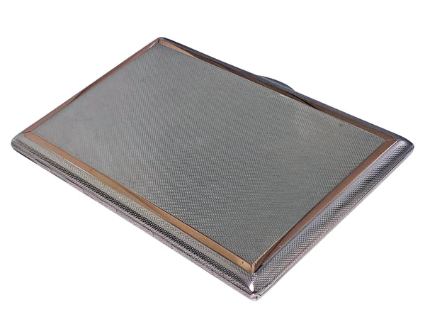 Sterling Silver and Gold Cigarette or Card Case London, 1960 Padgett and Braham