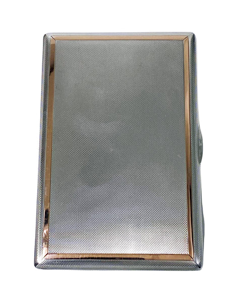 Sterling Silver and Gold Cigarette or Card Case London, 1960 Padgett and Braham