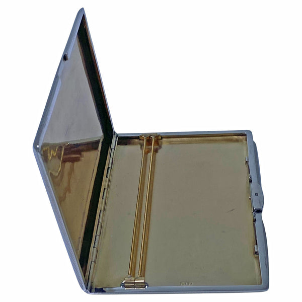 Sterling Silver and Gold Cigarette or Card Case London, 1960 Padgett and Braham