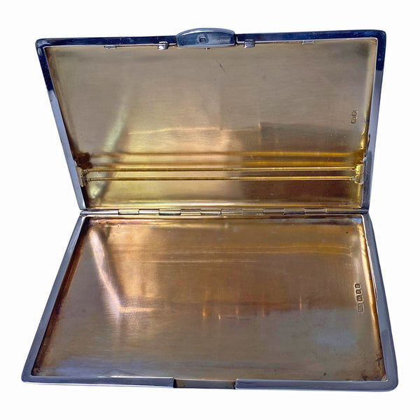 Sterling Silver and Gold Cigarette or Card Case London, 1960 Padgett and Braham