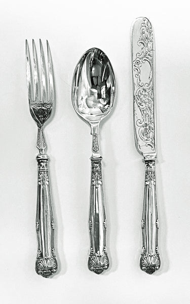 Antique Silver Child’s Youth Christening or Travelling Set, Birmingham 1897
