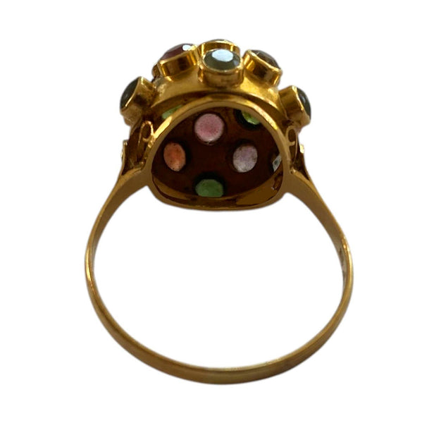 1960’s 18K Sputnik Gold Gemstone Ring