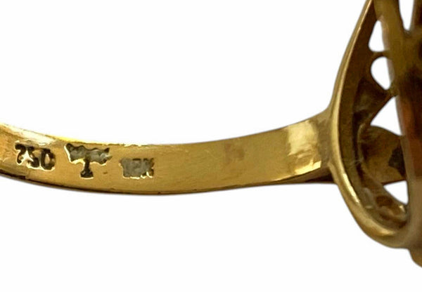1960’s 18K Sputnik Gold Gemstone Ring
