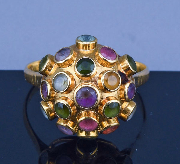 1960’s 18K Sputnik Gold Gemstone Ring
