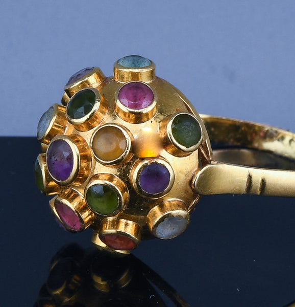 1960’s 18K Sputnik Gold Gemstone Ring