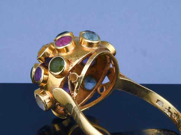 1960’s 18K Sputnik Gold Gemstone Ring