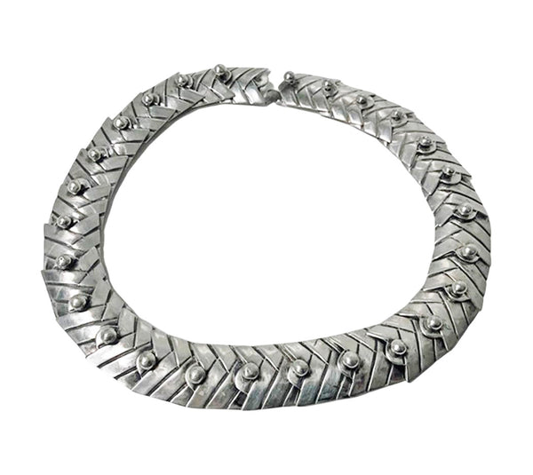 South American Sterling Necklace and matching Bracelet, C.1950