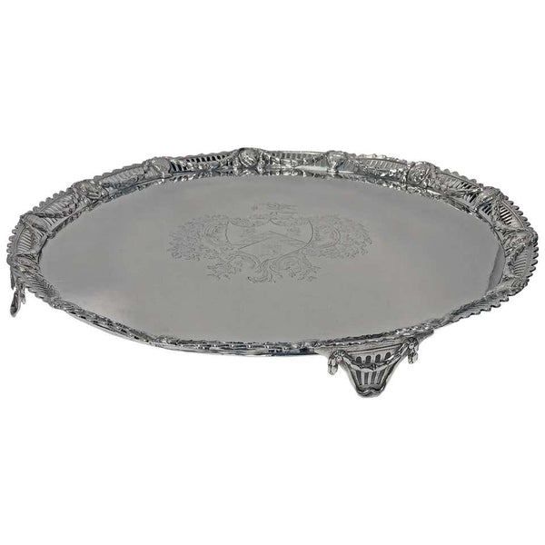 Large Georgian Silver Salver, London 1774 John Carter