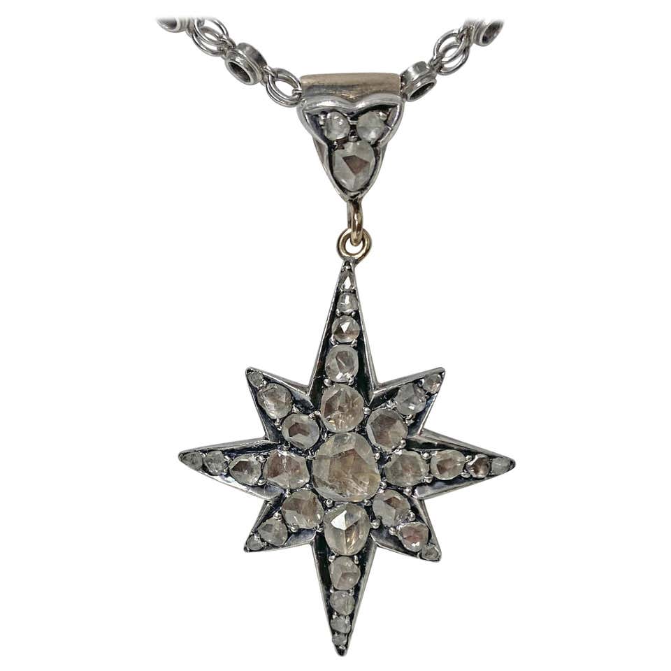 Diamond Star Sunburst Pendant, circa 1900