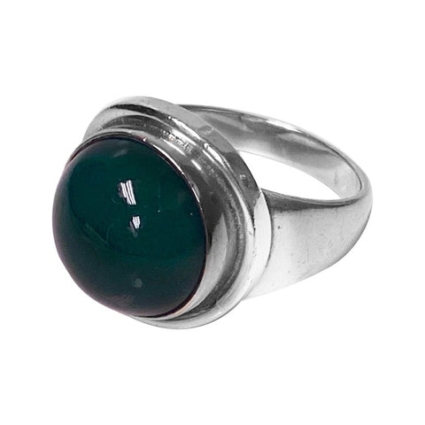 Georg Jensen Chrysoprase Sterling Silver Ring, C.1970