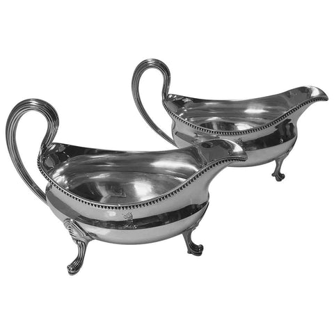 Wakelin and Garrard Georgian Silver Sauceboats, London, 1793