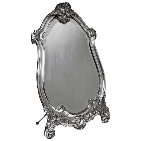 WMF Large Art Nouveau Silver on Pewter Mirror, Germany, circa 1900