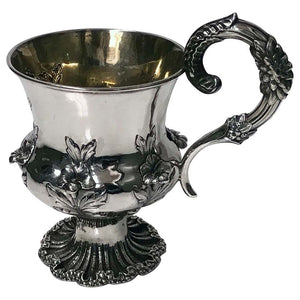 Antique William IV Sterling Silver Large Mug London, 1834 J. Hayne