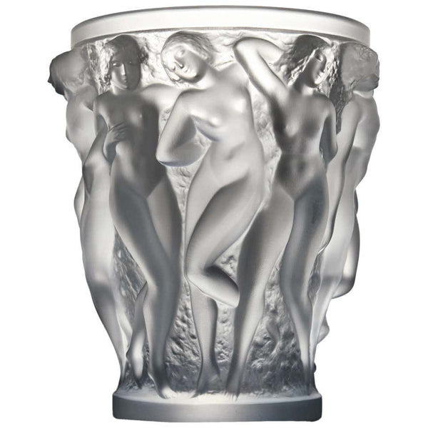 Lalique Frosted Glass Bacchantes Vase, 1927-1980s Production