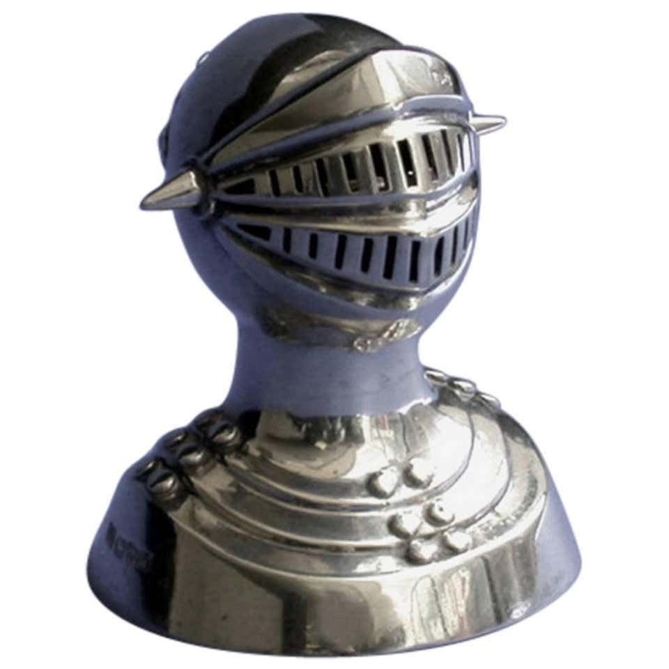 Novelty Silver Pepper Caster of a Knight in Armour, Chester, 1908