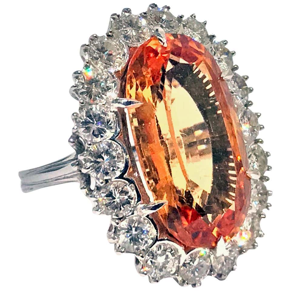 Topaz and Diamond Ring, 20th Century