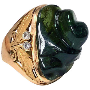 Burle Marx Attributed Green Tourmaline Ring, 1960s
