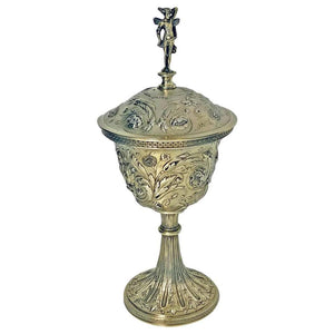 English Silver Gilt Large Goblet London, 1879, Crichton