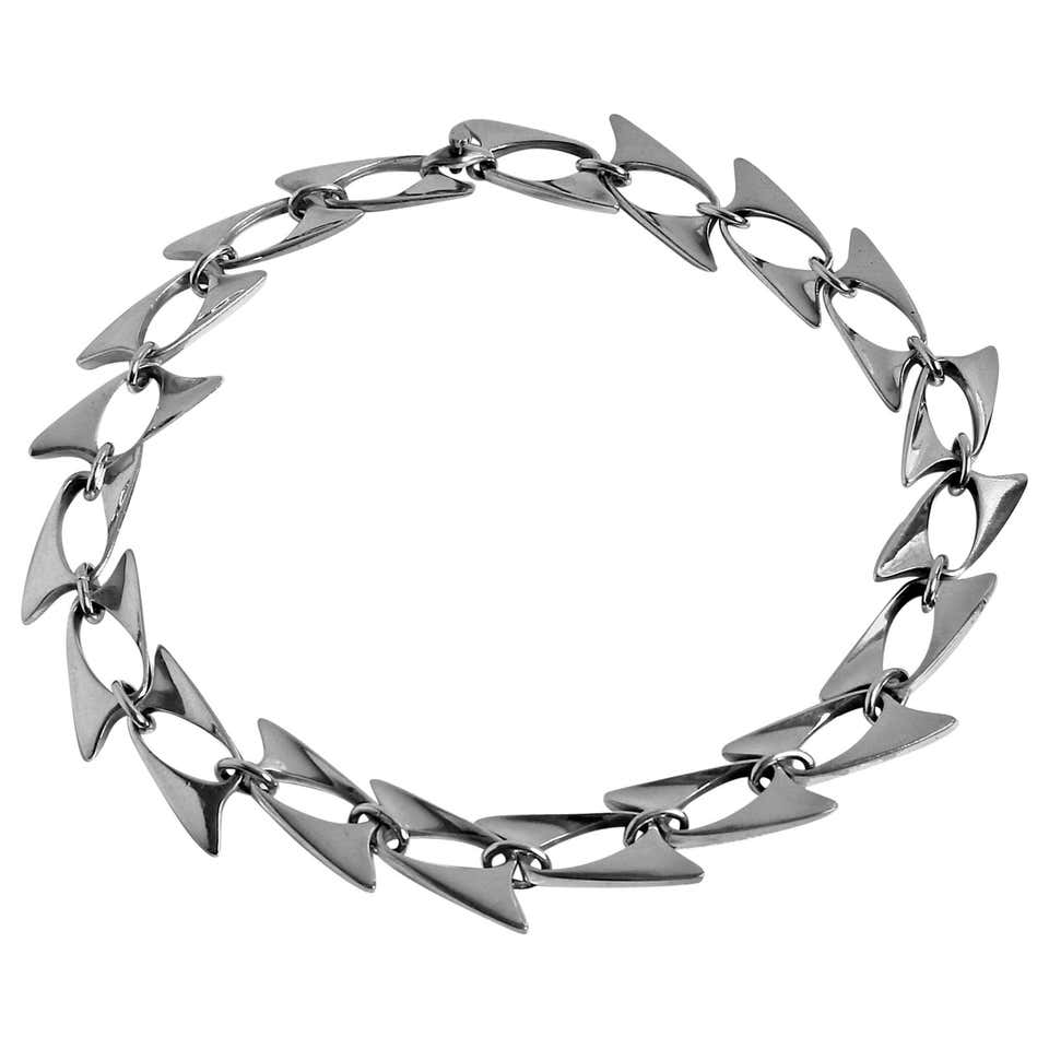 Georg Jensen Henning Koppel Sterling Necklace, Denmark, circa 1960