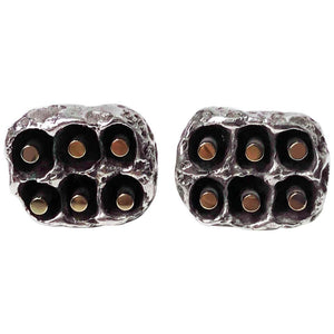 Walter Schluep Gold and Sterling Cufflinks, circa 1960