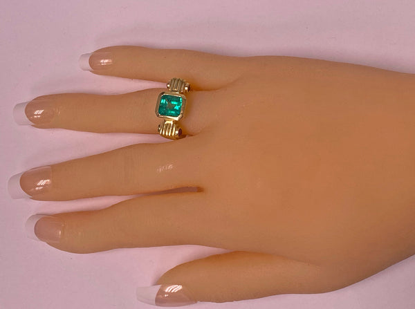 Emerald, Ruby and 18K custom Ring