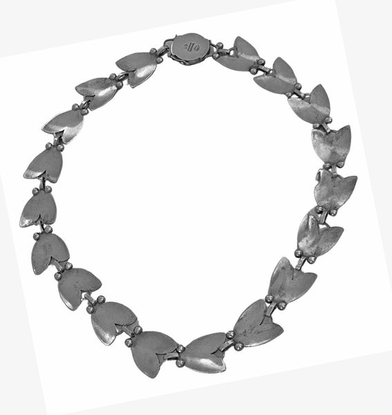Georg Jensen Sterling Silver Tulip Necklace No. 66 by Harald Nielsen
