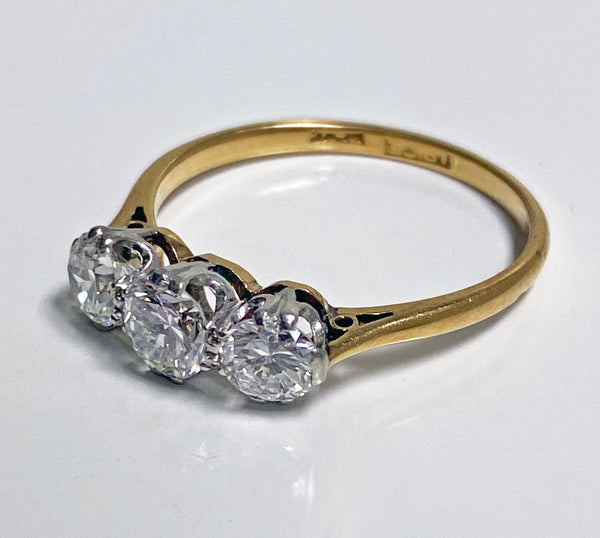 Antique 18K Platinum Diamond Ring, C.1920