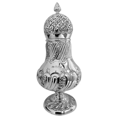 Large antique Silver Sugar Caster, London 1899, William Gibson