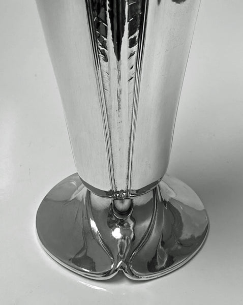 Art Nouveau Christofle Silver Plate Vase, France C.1900