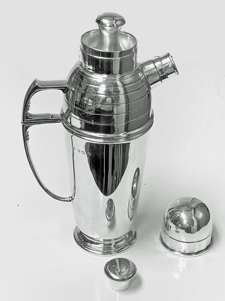 Art Deco Sterling Silver Cocktail Shaker, Birmingham 1913 Pearce & Sons