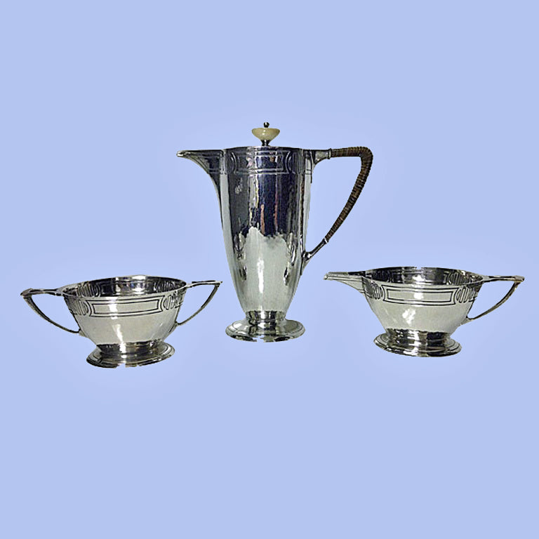 American Arts & Crafts Sterling Coffee Service by Durgin Co., circa 1905