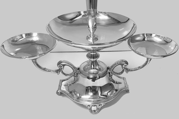 Elkington Silver plate Centerpiece Epergne for Fruit and Flowers, 1925