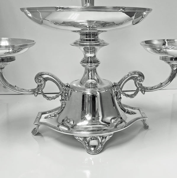 Elkington Silver plate Centerpiece Epergne for Fruit and Flowers, 1925