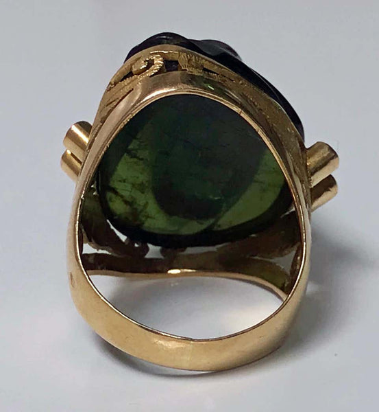 Burle Marx Attributed Green Tourmaline Ring, 1960s