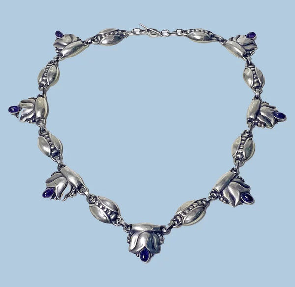 Georg Jensen Sterling Amethyst Necklace, circa 1935