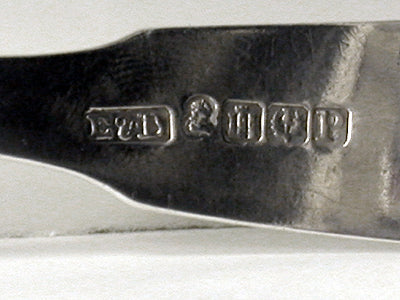 Scottish Georgian Silver Fiddle Shell Ladles, Edinburgh 1821