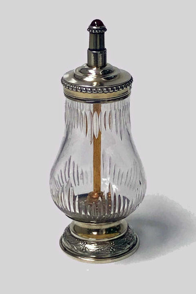 Sampson Mordan Silver Vermeil Glass Pepper Grinder, 1901