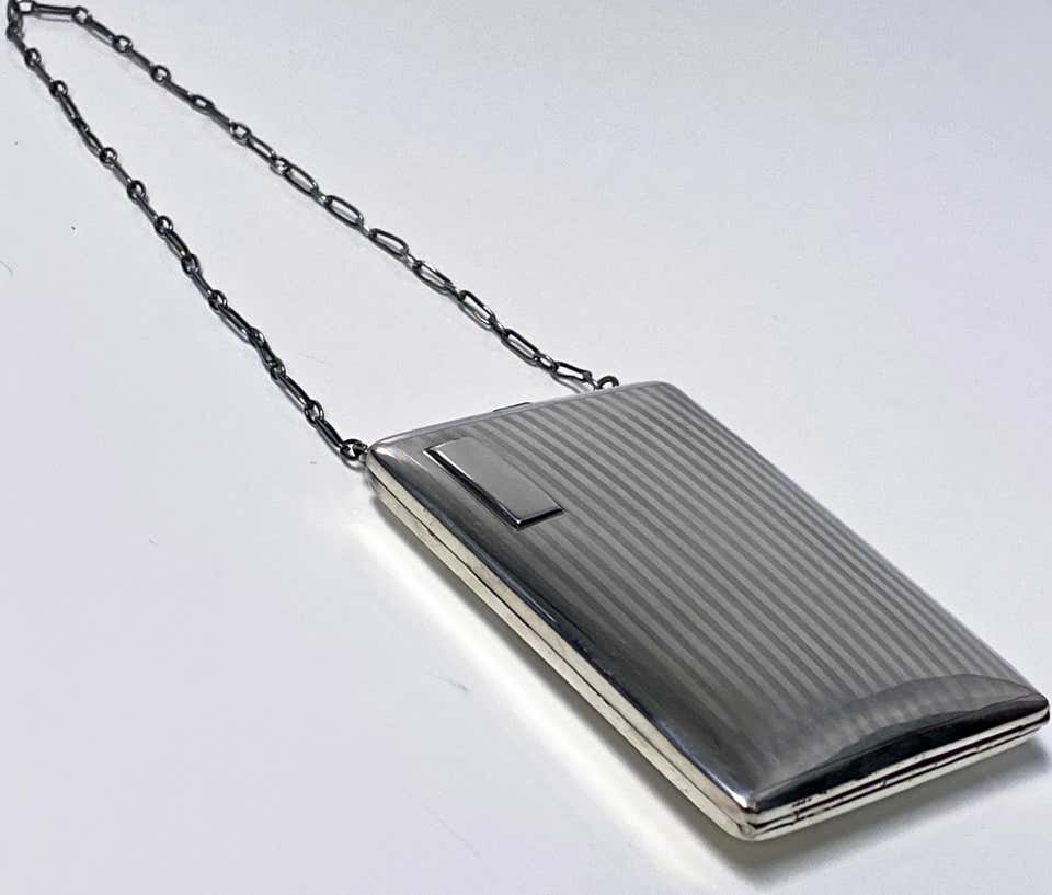 Art Deco Sterling Combination coin Compact Card Case, American, circa